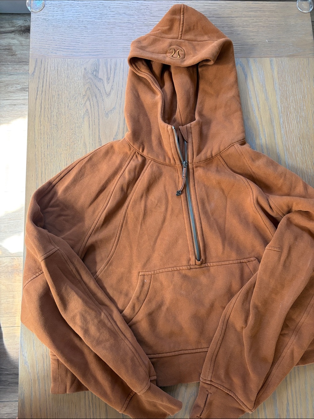 Woman’s lululemon quarter zip Sweatshirt - Rust s/m